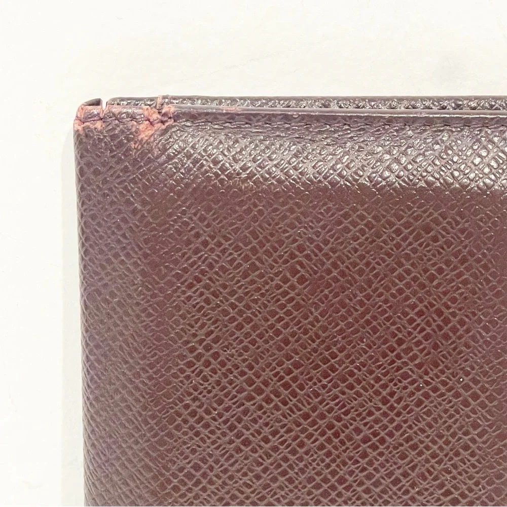 Louis Vuitton Bordeaux Taiga Leather‎ Card Bifold Wallet Pocket Organizer
